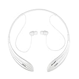 Ecandy Portable Wireless Bluetooth Music Stereo Universal Headsets Headphone Neckband Style for iPhone,iPad,Samsung Galaxry ,HTC ,LG,Motorola,M8,MP3 Players and other Enabled Bluetooth Devices(White)