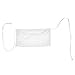 DALIX Waist Aprons Commercial Restaurant Home Bib Spun Poly Cotton Kitchen (3 Pockets) in White