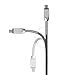 IMKEY Premium 5 Feet Zinc-Alloy Spring Micro USB 2.0 Sync Data Fast Charging Cable For Samsung Galaxy S7/ S6 / Edge, S4/ S3/ Note 5 / 4 / 2,Google Nexus,LG,HTC,Nokia,Blackberry And More - (Black)