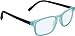True Gear iShield Anti Reflective Computer Glasses Block Blue Light and Harmfull UV with Clear Lens for Kids and Teens - Rectangle Frame - Light Blue with 2 in 1 Stylus Pen