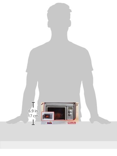 Theo Klein 9492 Miele Mikrowellenherd | Batteriebetriebener Drehboden | Zeituhr mit 3-facher Zeitvorgabe und Signalton | Maße: 25 cm x 16 cm x 17,5 cm | Spielzeug für Kinder ab 3 Jahren – Bild 5