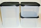 TUPPERWARE MODULAR MATES Air Tight Storage 3pc Square Set