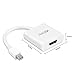 WEme Mini DisplayPort DP (Thunderbolt 2 Port Compatible) to HDMI HDTV Male to Female Adapter Converter for Apple MacBook, Microsoft Surface Pro, Google Chromebook and More, White