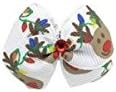 Puppy Kisses "Reindeer Lights" Dog Hair Bow - French Metal Barrette, Made with SWAROVSKI ELEMENTS
