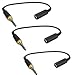 ItCoolParts® 3 Pack For iPhone 6 / 6 Plus Waterproof Case, LifeProof Case, Generic Replacement Headphone Wires Adapter [Black / 3pcs]