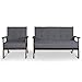 JIASTING Mid-Century Retro Modern Living Room Sofa Set with Loveseat and Seating Sofa Chair, Couch and Lounge Chairs