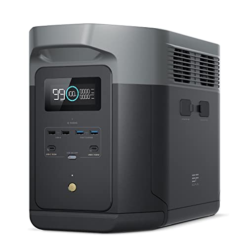DELTA 2 Max Espandibile 2-6kWh Centrale elettrica portatile, Batteria LFP 3000 cicli, CA+Solare 80% di carica in 1 ora, Fino a 3000W di uscita, Generatore solare silenzioso