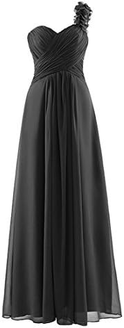 zeeber Elegant Long Bridesmaid Dress Evening Formal Prom One Shoulder Chiffon Dresses