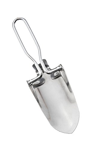 JMAF Stainless Steel Folding Trowel Great for Light Gardening and Camping, Comes in a Holster