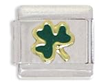 Clearly Charming Shamrock Italian Charm Bracelet Link