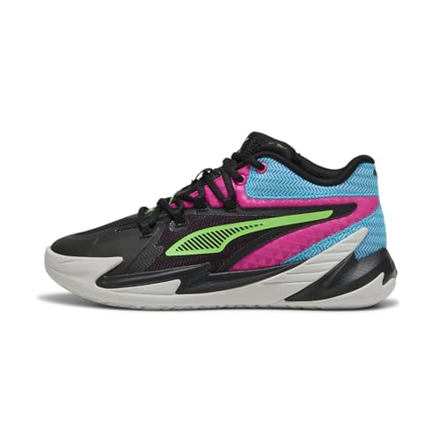 PUMA Dagger Basketball Shoes Sneaker, Black-Fluro Pink PES, 6.5 US Unisex Big Kid