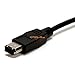 Cmple 6FT 9PIN/ 6PIN Bilingual FireWire 800 to FireWire 400 Cable - Black