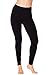 90 Degree By Reflex - High Waist Cotton Power Flex Leggings - Tummy Control - Black Medium