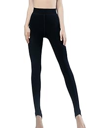ueither dama Cálido Grueso Premium Suave Terciopelo Invierno Térmico Forro Polainas Polares Cintura Alta mallas elástico (adecuado para nosotras Tamaño XS-L)