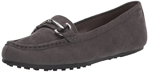 Aerosoles Women’s Day Driving Style Loafer, Grey Faux Suede, 7