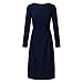 Maternity Nursing Dress,Crytech Solid Color Long Sleeve Double Layer Knee Length Midi Dress for Breastfeeding Pregnancy Loose Casual Sleepwear Nightgown Casual Clothes (Medium, Navy)thumb 4