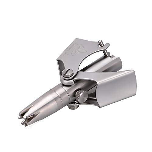 Stainless Steel Portable 6 Teeth Manual Nose Ear Hair Trimmer for Men/Rotary Trimmer Compact