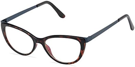 Premium Blue light blocking glasses - Cateye Frame equipped with Metal Arms and high grade blue block lenses- Anti Eyestrain