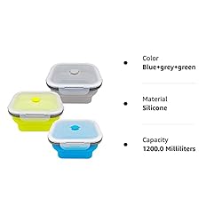 CARTINTS Large 1200ml Collapsible Bowls with Lids