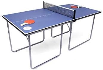 Haxton Midsize Compact Table Tennis Table Great for Small Spaces and Apartments – Multi-Use Free Standing Table - Compact Storage Fits in Most Closets - Net Set Included - No Assembly Required