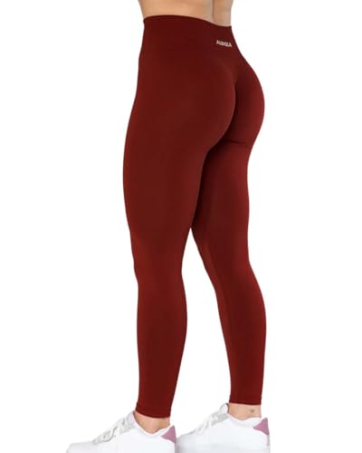 AUROLA Dream Collection Workout Leggings for Women High Waist Seamless Scrunch Athletic Running Gym Fitness Active Pants, Fired Brick XS at Amazon