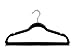 Jeronic Ultra Thin Non-Slip Velvet Clothes Hanger, Pack of 50, Black
