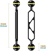 Sea Frogs 6" Double Ball Arm 1" Mount Underwater Housing Strobe Video Light view 2