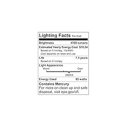 LimoStudio [4 Pack] 85W 6500K CFL, Compact