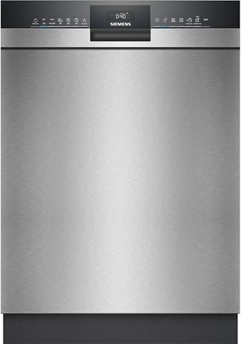 Siemens SN43ES02AE iQ300 Smarter Geschirrspüler Unterbau, 60 cm breit, Besteckkorb, Made in Germany, Edelstahl, automatische Türöffnung bei Programmen