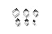 Fox Run 3612 Run Diamond Cookie cutters, 4 x 4 x 0.25 inches, Metallic