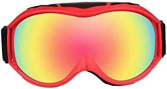 スキーゴーグル スノーゴーグル メンズ レディース ユースアダルト雪スノーボードゴーグルのためのアンチフォグスノーモービルゴーグル Uv400保護 スノーボードゴーグル スポーツゴーグル 男女兼用 防風 防塵 防雪 軽量 Color Red Size Free Size