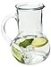 Circleware Oasis Bedside Carafe and Glass Set, One 36 Ounce Glass Pitcher and 8 Ounce Drinking Glass, Limited Edition Glassware Drinkware