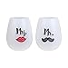 Avery Barn Mr & Mrs Bottle Can Mug Sleeve Cover And Silicone Wine Glass Gift Set