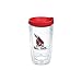 Tervis 1084588 Ball State Cardinals Logo Tumbler with Emblem and Red Lid 16oz, Clear