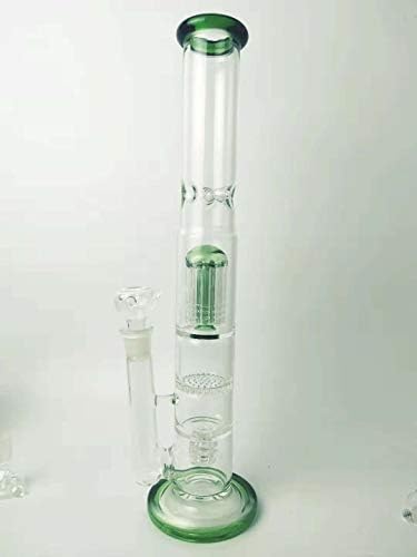 XJY Scientific Glassware Pipe Glass Water Percolator Green Multi-Layer Beaker Bong Bundle