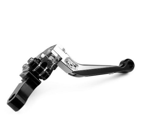 Soosee Universal Motorcycle 7/8" Front Brake Clutch CNC Master Cylinder Fluid Reservoir Levers for Sport Motorbike / Street Motorbike / Scooter / Dirt Motorbike(Silver) - Thumbnail 2