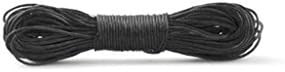 FreshHear Pack of 1 for 10m Waxed Cotton Cord Size 0.5x0.5mm Color Black