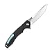 KUBEY Eris KU179 EDC Folding Pocket Knife with 3.4-Inch Drop Point Blade and Carbon Fiber Handle with Titanium Clip for Camping Hunting and Outdoor (Satin/AUS-10)