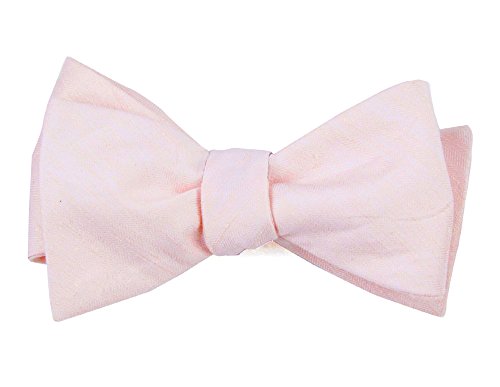 The Tie BarLinen Row Blush Pink Self-Tie Bow Tie