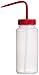 SP Bel-Art Wide-Mouth 500ml (16oz) Polyethylene Wash Bottles; Red Polypropylene Cap, 53mm Closure (Pack of 6) (F11625-0500)