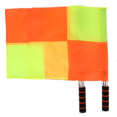 MAGT Soccer Referee Flag 2PCS Referee Linesman Flag Waterproof Sport Referee Flag with Storage Bag for Sports Match Football