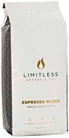 Limitless Coffee Air Roasted Ground Coffee, Espresso Blend, 12 Ounce