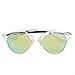GAMT New Fashion Cateye Polarized Sunglasses for Women Classic Style (Gold Green)