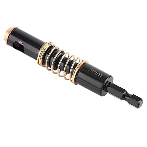 Self-Centering Drill, Black Hinge Dill Bits Reaming Drilling High Speed Steel Drill 4241, Wood Plastic 1/4inch Hexagonal Shank Drill for DIY Woodworking(5mm)