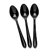 Black-Plastic-Spoons-Heavy-Duty-Spoon-Pack-of-50-Tableware-and-Dinnerware Black Plastic Spoons | Heavy Duty Spoon (Pack of 50) Tableware and Dinnerware