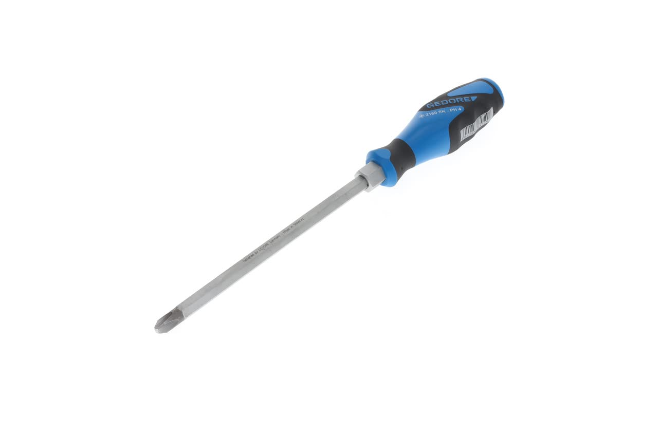 GEDORE Screwdriver Phillips PH0 with striking cap, Screwdriver, 3-component handle, length 320 mm, Tool, 2160SK PH 4