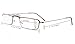 Eyekepper 5-Pack Stainless Steel Frame Half-eye Style Reading Glasses Readers Gunmetal +1.50