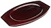 Mr. Bar-B-Q 06108Y Cast-Iron Ribbed Fajita Platter Set