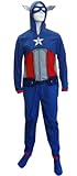 Captain America Mens Blue Union Suit