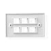 Cable Matters UL Listed 10-Pack 6 Port Keystone Wall Plate (Cat6, Cat5e Ethernet Wall Plate) in White